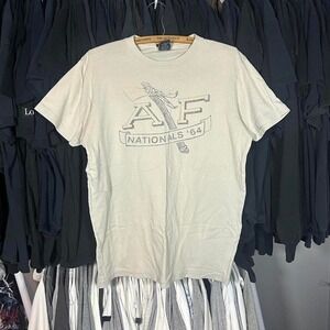 Cream vintage abercrombie and fitch muscle shirt rare Nationals 64 tee